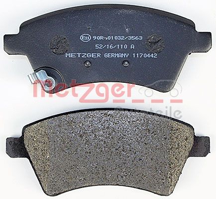 METZGER 1170442 Bremsbelagsatz, Scheibenbremse